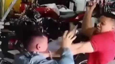 Victim disarms a robber