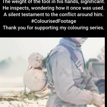 Canadian Soldier Finds Flamethrower 1944 #ColourisedHistory