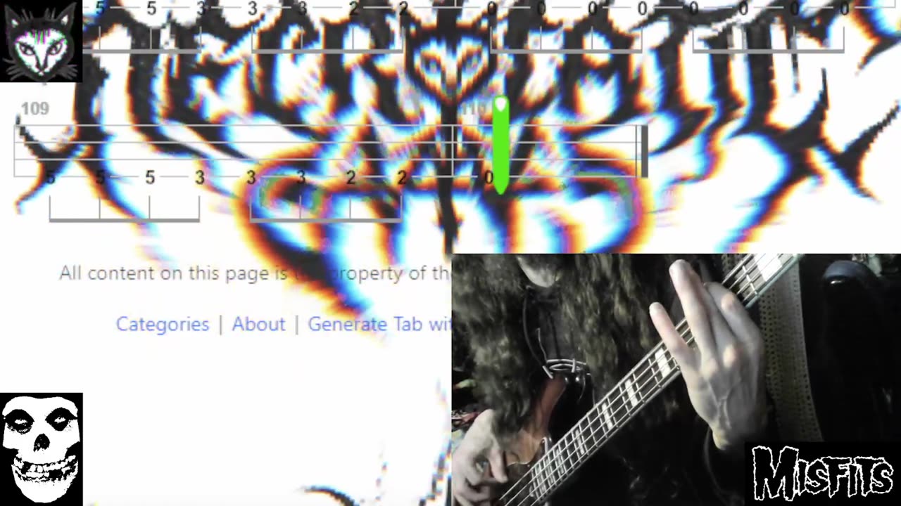 Learn to Play : MISFITS - London Dungeon (bass + tablature)