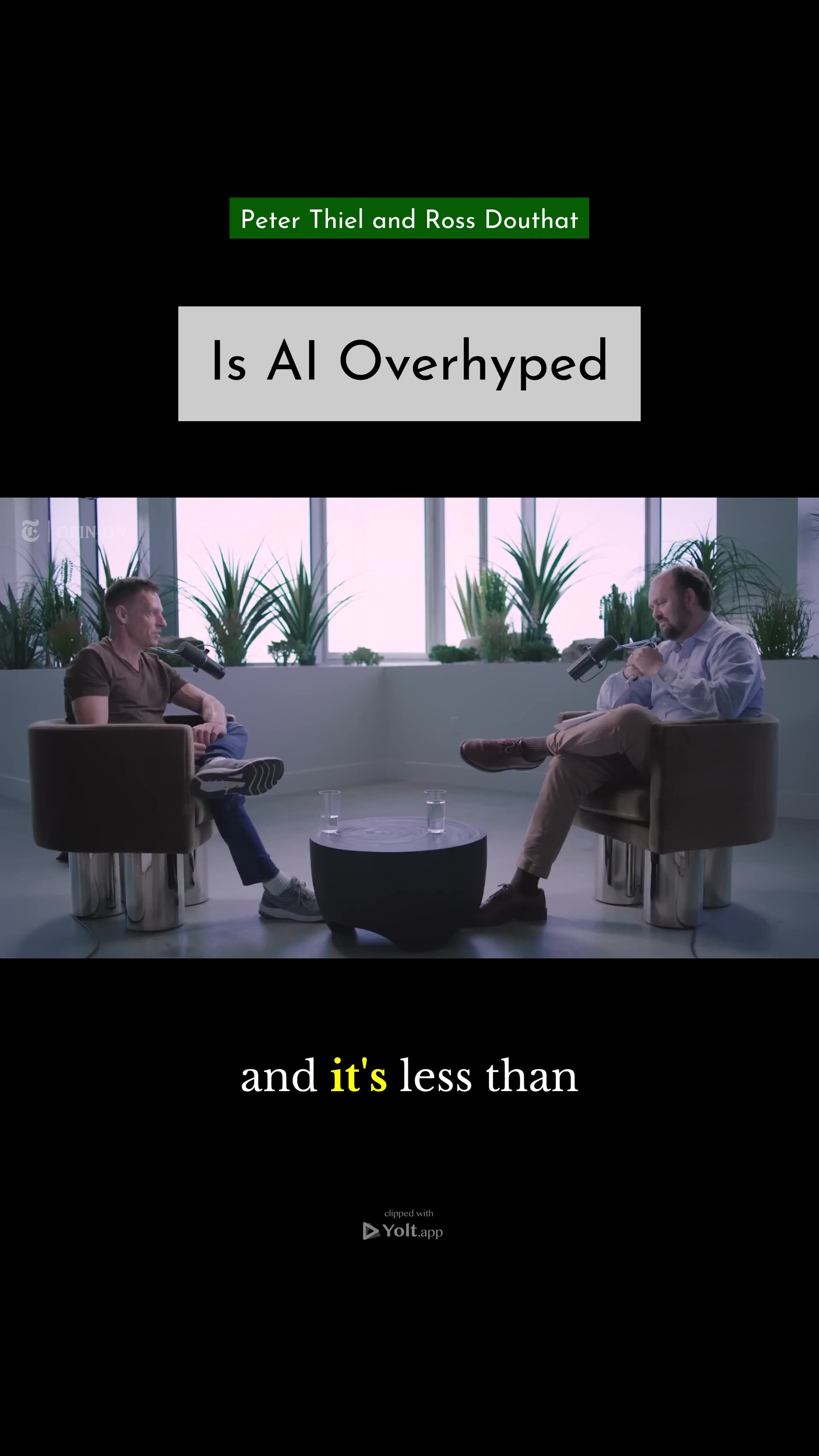 AIs Internet-Scale Impact Predicted - Peter Thiel and Ross Douthat #internet #ai #gdp