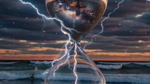 ASMR Hourglass on the Beach | Relaxing Ocean Waves, Thunder, Lightning & Electric Buzzing Ambience