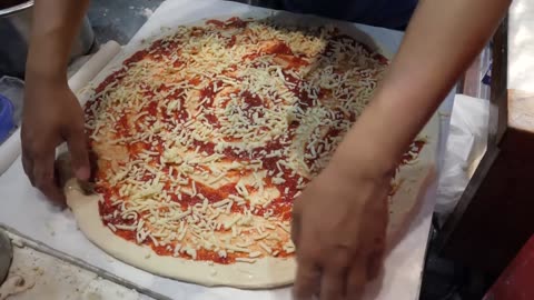 Homemade pizza taiwanese street food