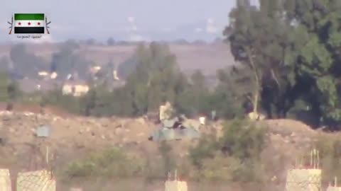 Syria War Daraa governate, Fagot atgm vs. Shilka, hit 2014.11.05