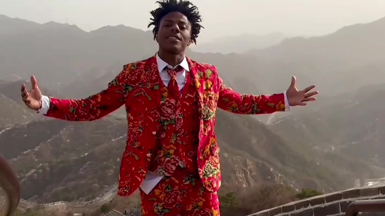 ishowspeed backflips on the Great Wall of China