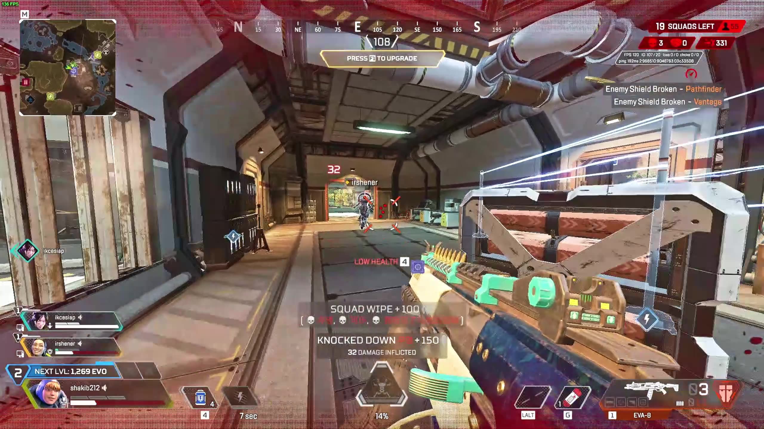 Wattson HOT DROP Squad Wipe on Kings Canyon with EVA 8 | Apex Legends #apex #apexlegends