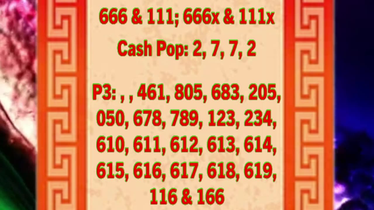 9-16 ANY YEAR Daily Date Numbers & TTT for Pick 2, 3, 4 & 5 Lotto Lottery Players