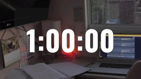 1 Hour Study Timer with Rain Sound