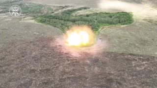 🔥💥 BOOM of Russian field ammunition depot of TM-62 anti-tank mines!