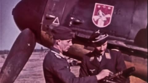 Original color footage filmed by Werner Pichon-Kalau von Hofe of JG 54 fighter operations in 1941-42