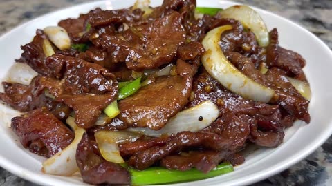 Beef and Onion Stir Fry | Tender and Juicy Beef