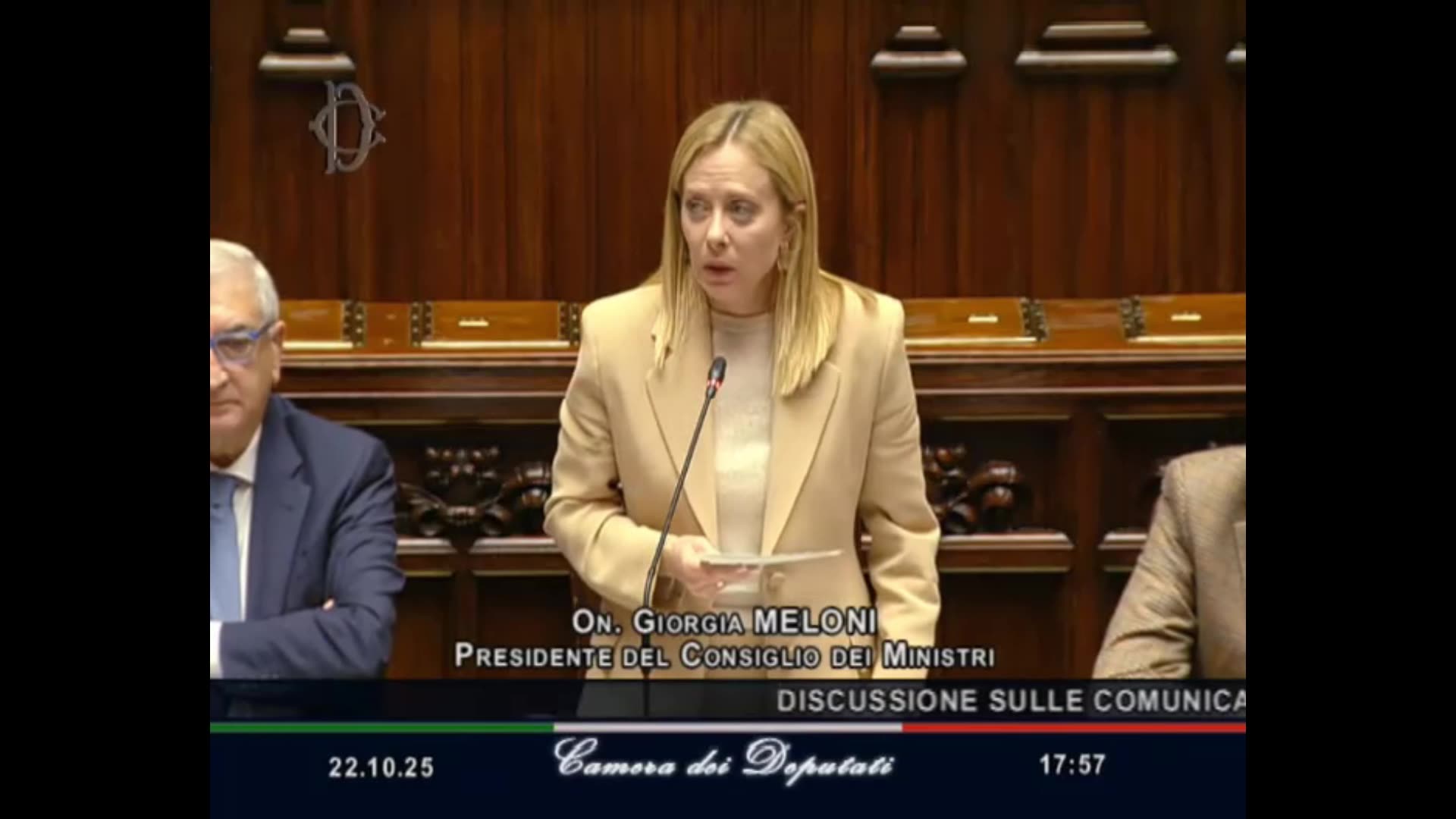 Giorgia Meloni Risponde ad Alberto Bagnai per il suo intervento 22-10-2025