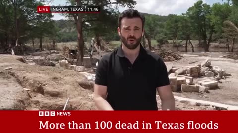 Texas floods death toll climbs to at least 107 | BBC News