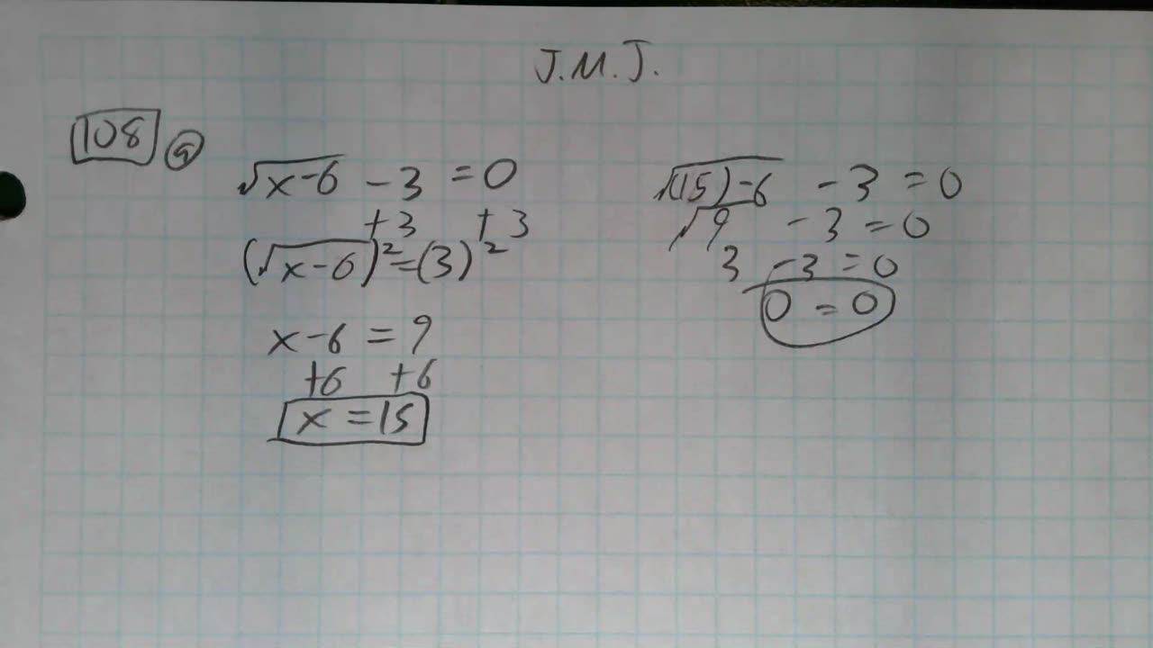 Saxon Algebra 1 Lesson 108 (a)