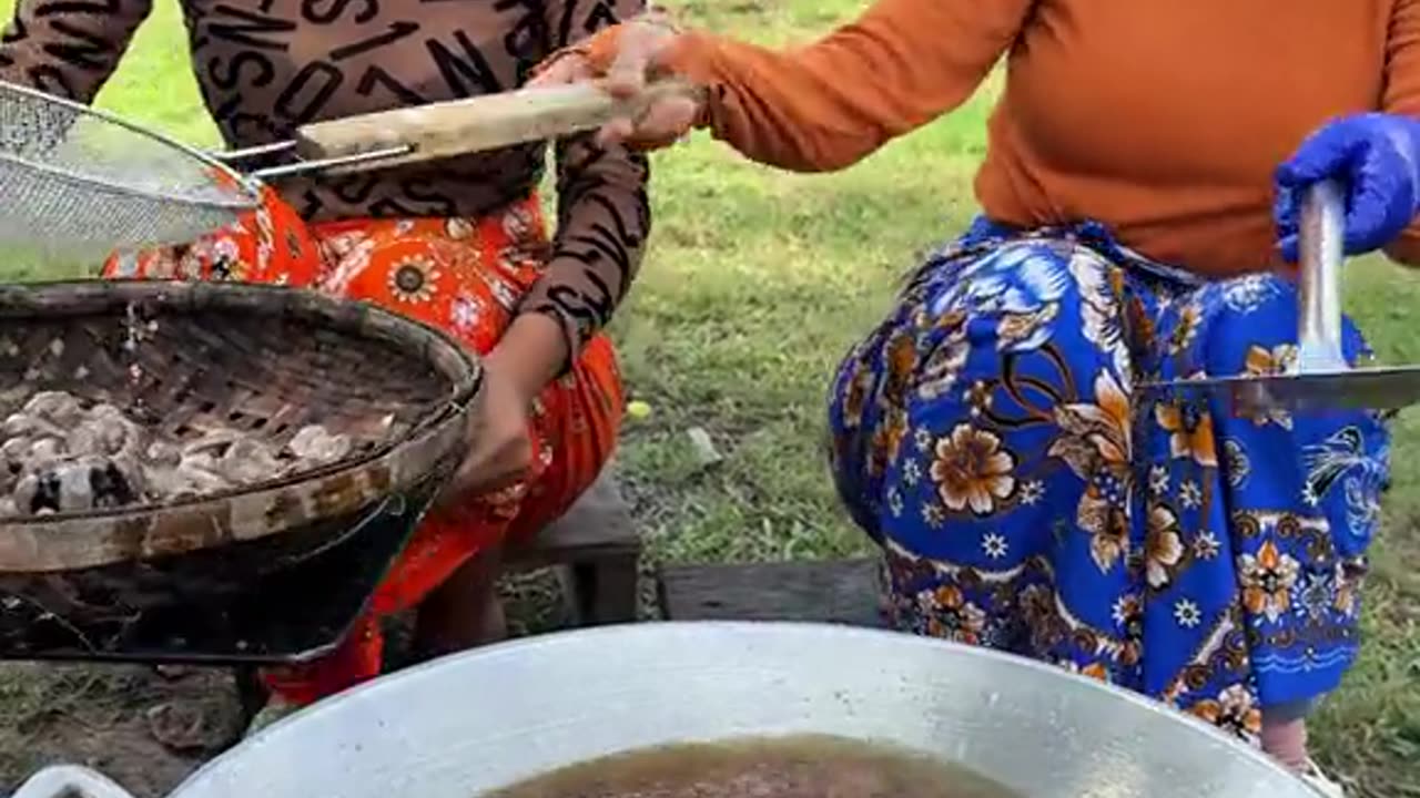frying red meat