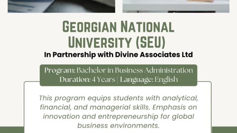 Build Your Business Career with a BBA from SEU – Apply with Divine Associates Ltd