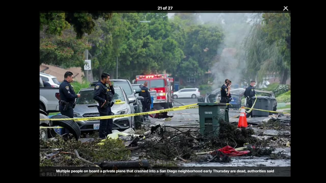 Up to TEN feared dead after private plane crashes into San Diego neighborhood in huge fireball
