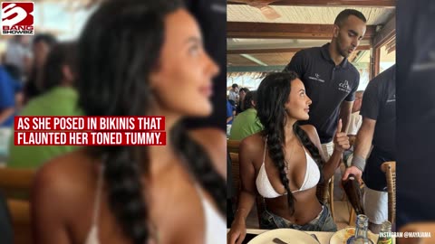 WATCH: Maya Jama flashes abs in Ibiza