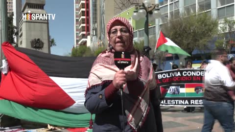 Bolivianos condenan hambruna y exterminio sionista contra palestinos