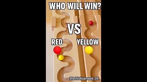 Yellow Ball Maze Challenge – Satisfying Wood Track Race!