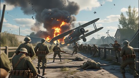 Plane Crash | Defending the Bridge Against German Forces in WWII | Call of Duty 1 | Gameplay Part 5