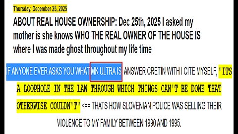 IF ANYONE EVER ASKS YOU WHAT MK UTRA IS, ANSWER A LOOPHOLE IN THE LAW