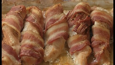BACON WRAPPED DIJON CHICKEN