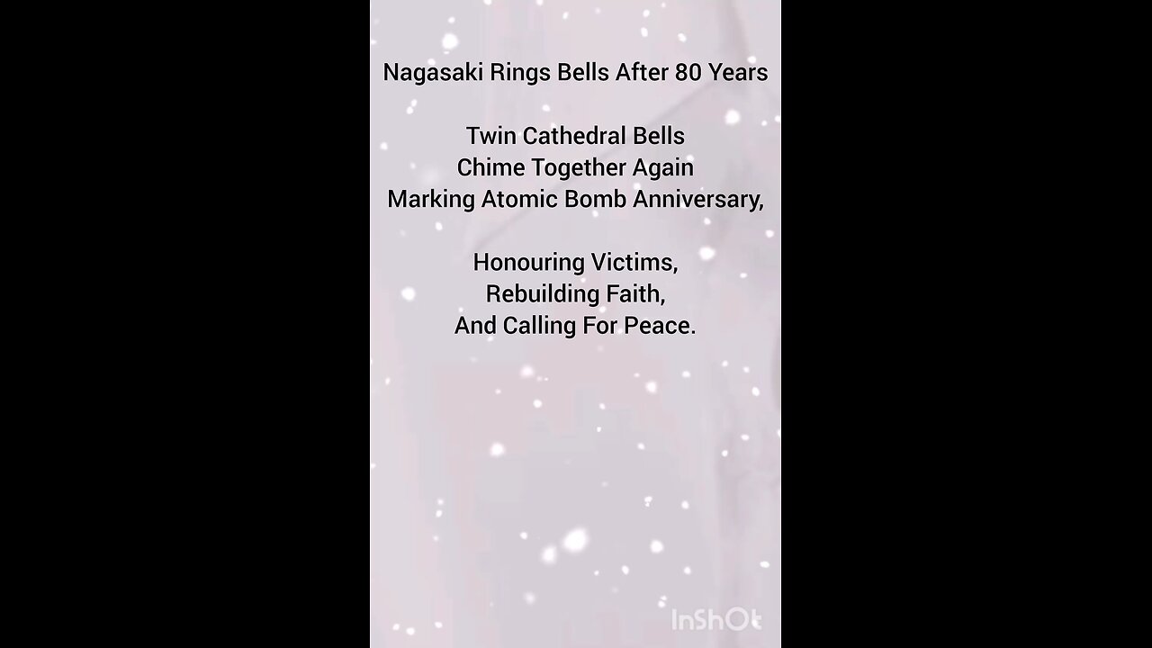 Nagasaki Rings Bells After 80 Years