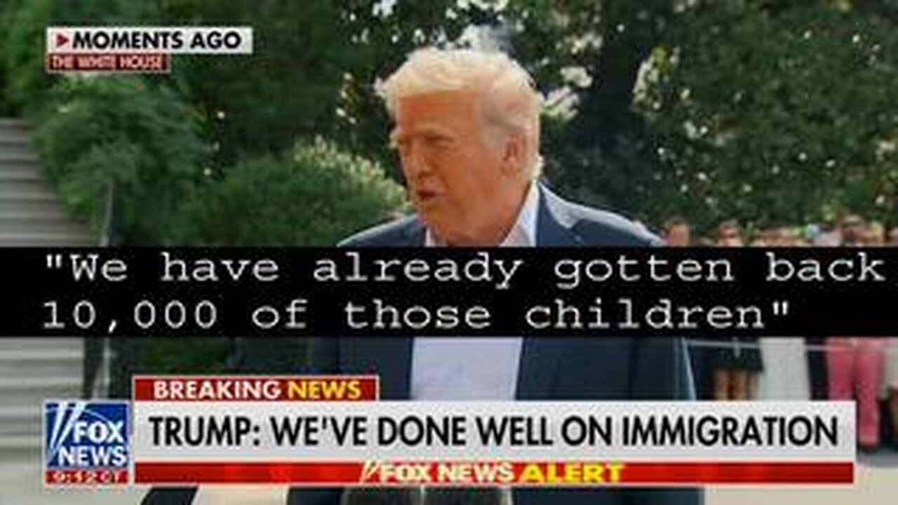 PRESIDENT TRUMP CONFIRMS TIMOTHY HOLMSETH'S REPORT THAT FOX NEWS LIED ABOUT 70,000 CHILDREN RESCUED