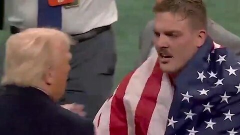 Ape𝕏 - MUST #WATCH： #Wyatt #Hendrickson, a #Lieutenant in the #AirForce salutes #Trump after greatest #NCAA UPSET EVER #Wrestling national #championship