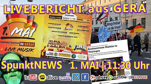 GERA | 1. Mai 2025 | Rechts, Links und Polizei auf der Straße!