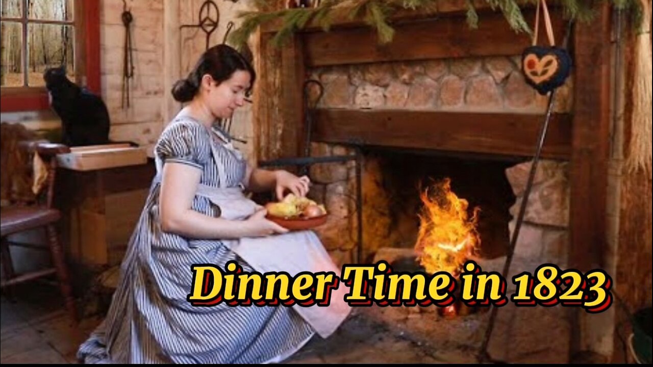 Dinner Time in 1823 |6 Months Pregnant |Meat, Homemade Bread, Butter| ASMR