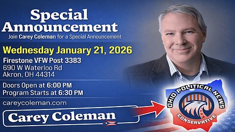 Carey Coleman Special Announcement LIVE 6:30pm