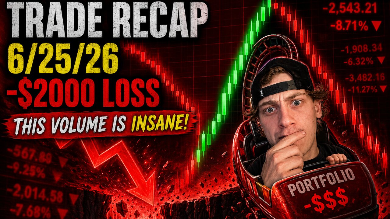 IVE NEVER SEEN PRICE ACTION LIKE THIS, THIS VOLUME IS CRAZY! Trade recap 6/25/26 (-$2000 Loss)