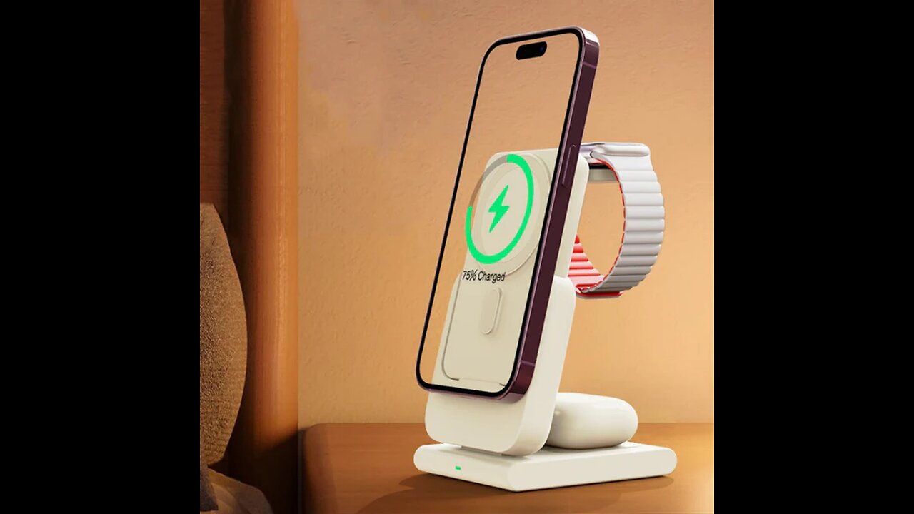 Portable 3-In-1 Wireless Charger