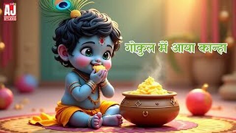 "गोकुल में आया कान्हा | Gokul Mein Aaya Kanhaiya | Krishna Song for Kids 😊
