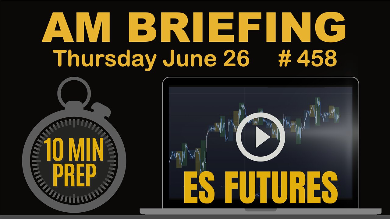 AM Briefing: | Preparing ES Traders For Our Emini and MES Micros Futures Trading Room