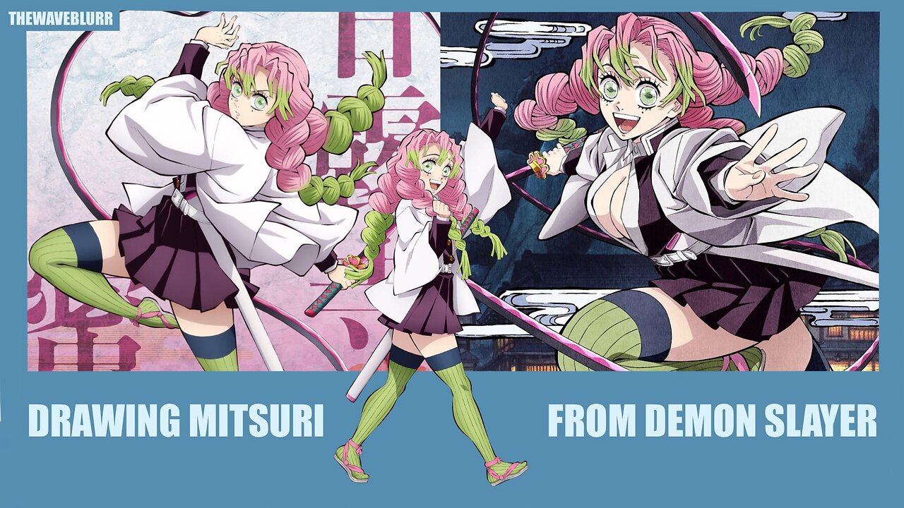 Drawing Mitsuri from Demon Slayer