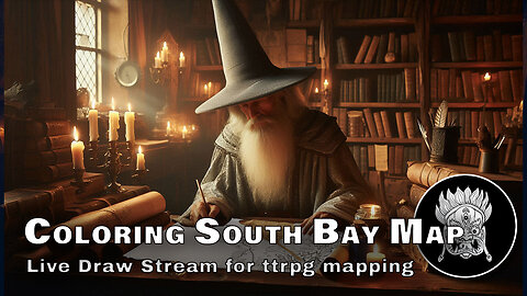 Greyscale finishes to South Bay Map - draw stream, mapping