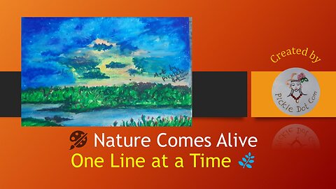 Beautiful Nature Drawing | Peaceful & Satisfying Art Creation 🌿🎨