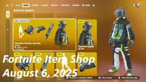 Fortnite Item Shop|August 6, 2025(*New* Satellite Striker Bundle & Side Step Emote)