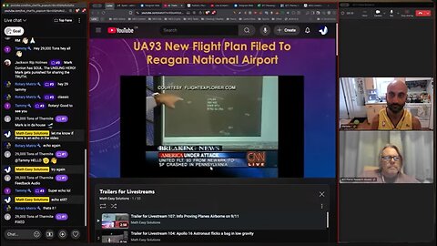 9/11 Planes Research Guest Appearance on MES Livestream 6th Sept 2025