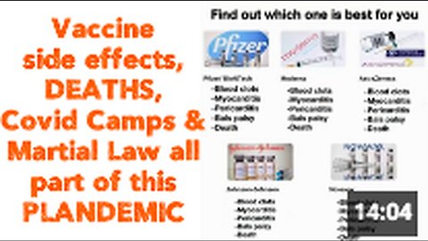 "Vaccines, Side Effects, Deaths, Covid Camps, and Martial Law: Key Components of the Pandemic Plan"