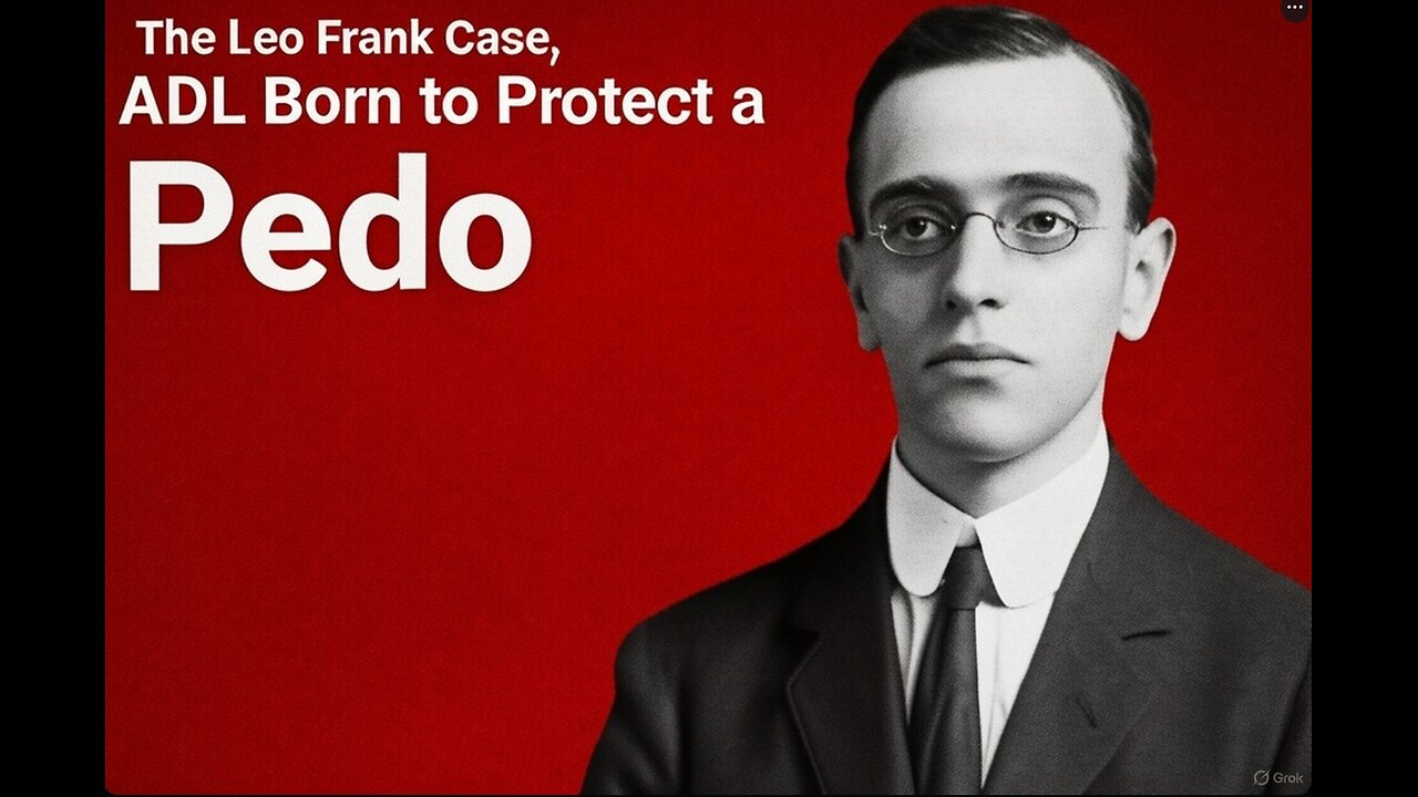 The Leo Frank Case: How the ADL Was Born to protect a pedo