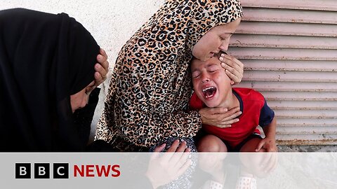 Children queuing for supplements killed in Israeli strike in Gaza, hospital says | BBC News