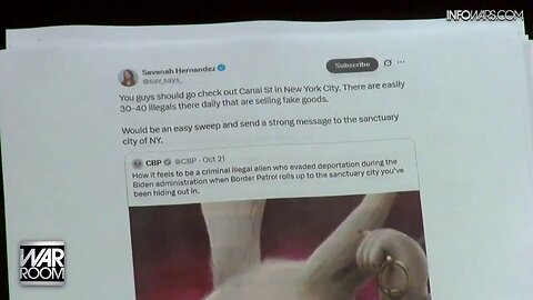 Exclusive: 3 Hours After TPUSA Journalist/White House Correspondent Savanah Hernandez Told Border Patrol On X About Illegal Aliens Selling Fake Good On NYC's Canal Street, ICE Sweeps The Area and Arrests 9 Illegal Invaders With Lengthy Criminal Rap S