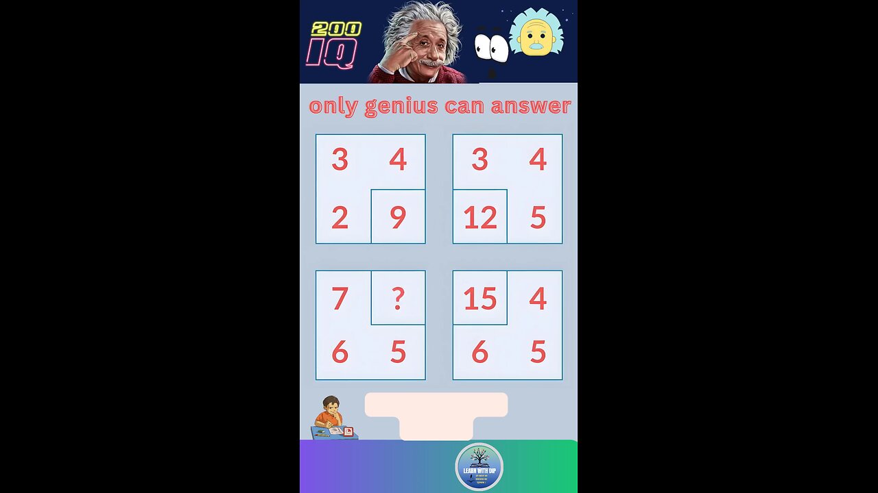 Only Genius can answer this Brain test in 10 sec. can you answer it 12 #maths #iqtest #shorts