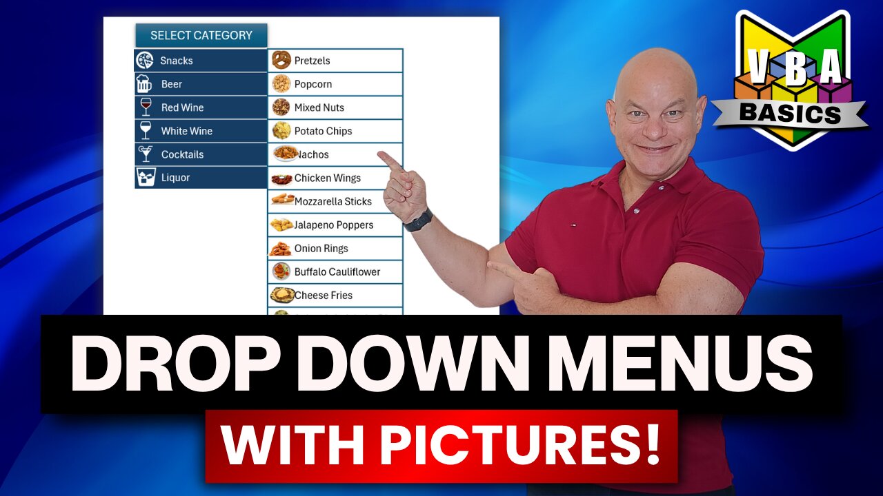 Beginners VBA: Create A Pop-Up Menu With Pictures In Excel