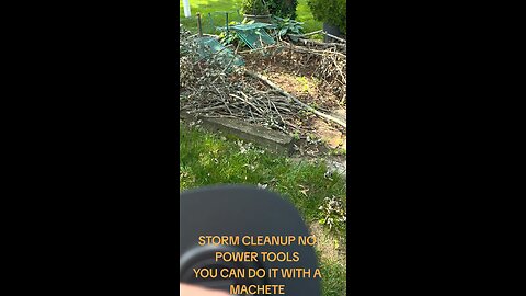 Storm cleanup day! processing branches with no power tools after 80 mph winds.