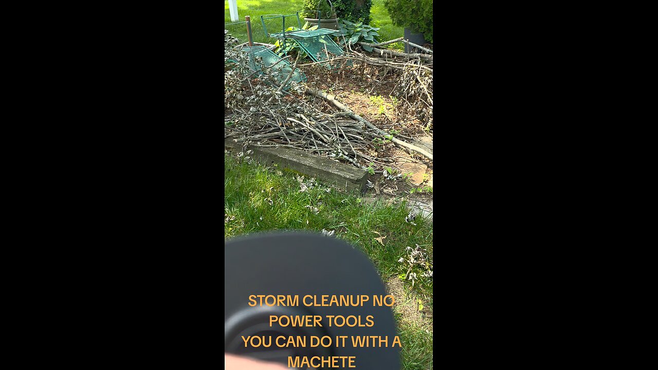 Storm cleanup day! processing branches with no power tools after 80 mph winds.