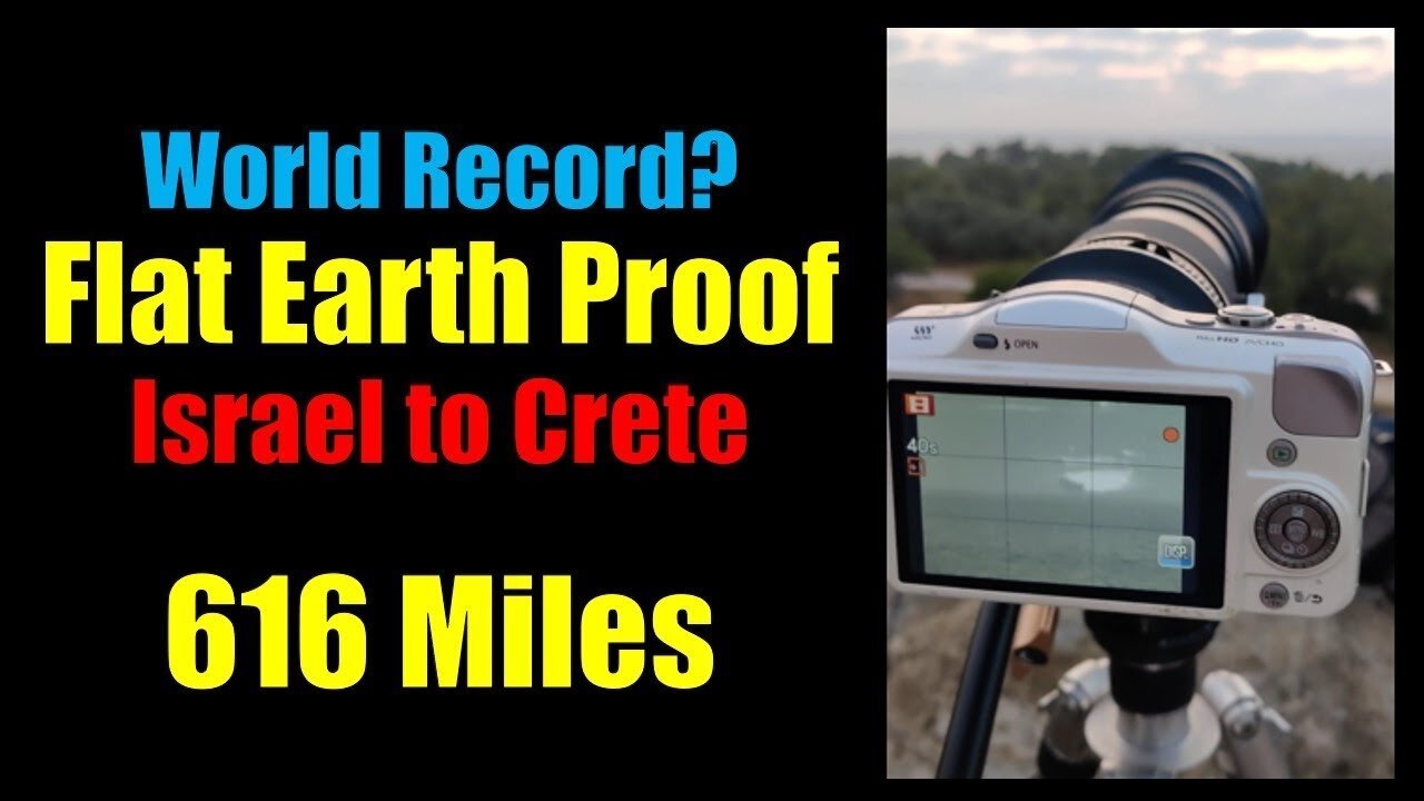 World Record Flat Earth Proof Israel to Crete 616 Miles